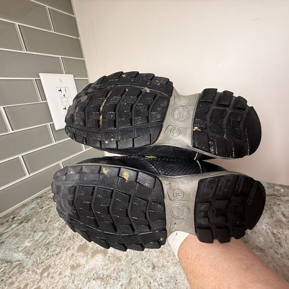 Wonder Nation Kids Snow Boots 10 Zip Up Fleece Water Resistant Black‎ Neon Green - Picture 9 of 10